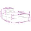 vidaXL Ottomansk s&auml;ng med madrass rosa 120x190 cm sammet