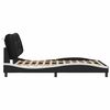 vidaXL Bed Frame without Mattress "Hvar" Black and White 140x200 cm Faux Leather