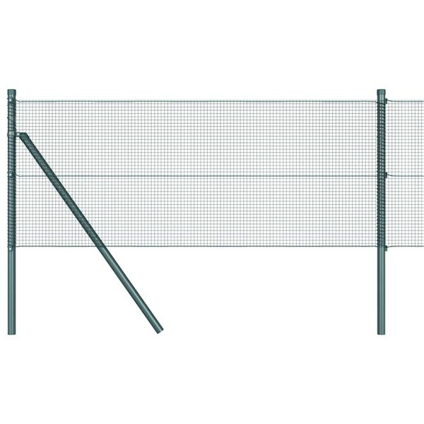 vidaXL St&auml;ngselstolpe Gr&ouml;n 25 x 0,6 m (12 x 12 mm n&auml;t) St&aring;l och PVC