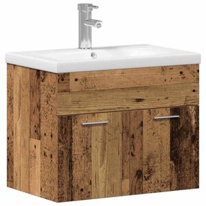 vidaXL Badrumssk&aring;p Gammalt tr&auml; 60 x 38,5 x 46 cm Konstruerat tr&auml;