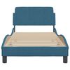 vidaXL Bed Frame with Headboard "Dover" Blue 90x190 cm Velvet