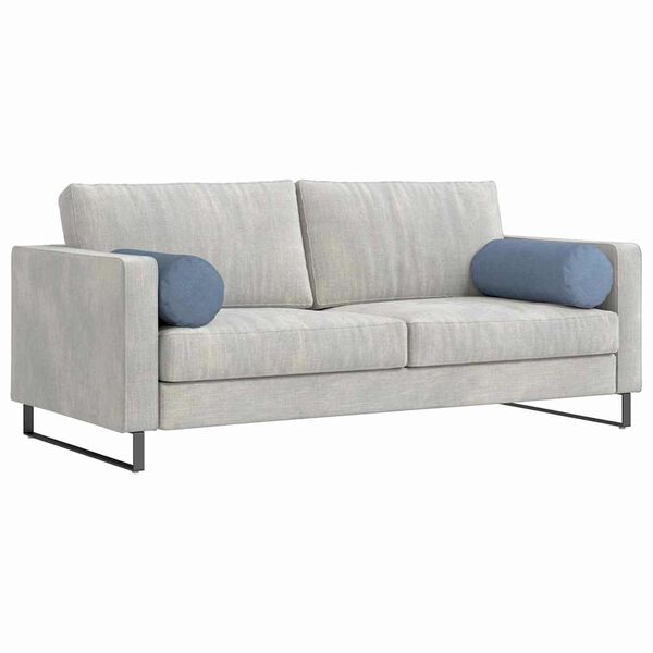 vidaXL Bolsterkuddar 2 pcs Bl&aring; &Oslash; 25 x 70 cm Kordread tyg