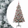 vidaXL Konstgjord julgran med kulor 120 cm 150 LED-lampor Varmvit
