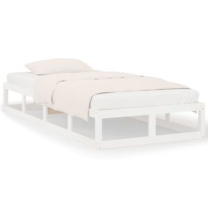 vidaXL S&auml;ngram massivt tr&auml; 75x190 cm vit