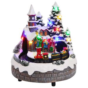 vidaXL Julbord 16 x 16 x 19 cm Harts Flerf&auml;rgsdesign