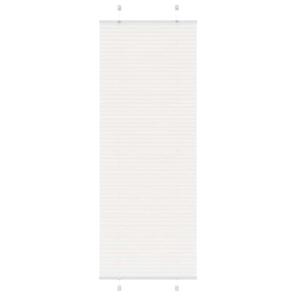 vidaXL Plisserad persienn vit 70x200 cm tyg bredd 69,4 cm polyester