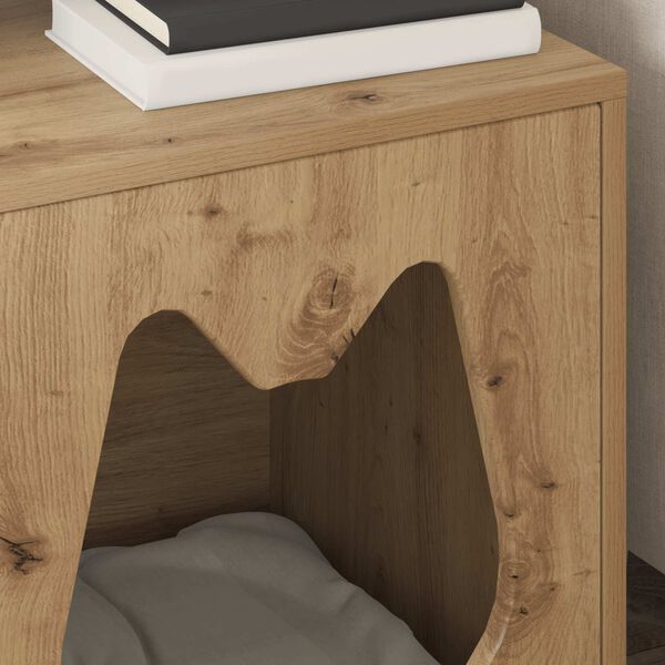 vidaXL Katt hus Artisan Ek 42,5 x 40 x 53,5 cm Konstruerat tr&auml;