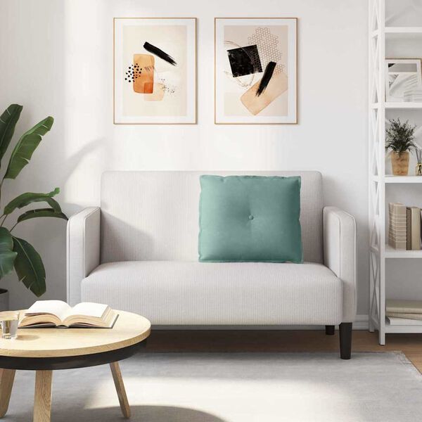 vidaXL Ryggkudde Havgr&ouml;n 60 x 50 cm Kordread tyg