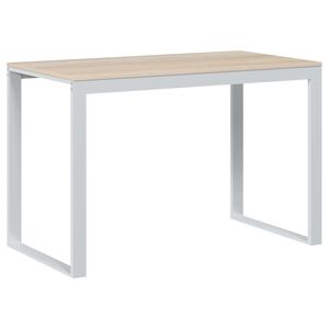 vidaXL Datorbord vit och ek 110x60x73 cm sp&aring;nskiva
