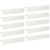 vidaXL Topprofil f&ouml;r rabattkant 10 st 100 x 20 x 15 cm St&aring;l Vit