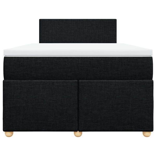 vidaXL Rams&auml;ng med madrass svart 120x200 cm tyg