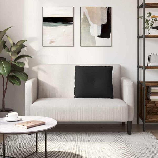 vidaXL Ryggkudde Svart 60 x 50 cm Mikrofiber Tyg