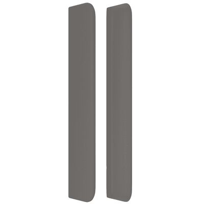 vidaXL Ramsäng med bäddmadrass grå 140x190 cm konstläder