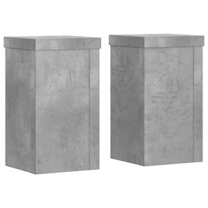 vidaXL V&auml;xtst&auml;ll 2 st betonggr&aring; 10x10x18 cm konstruerat tr&auml;