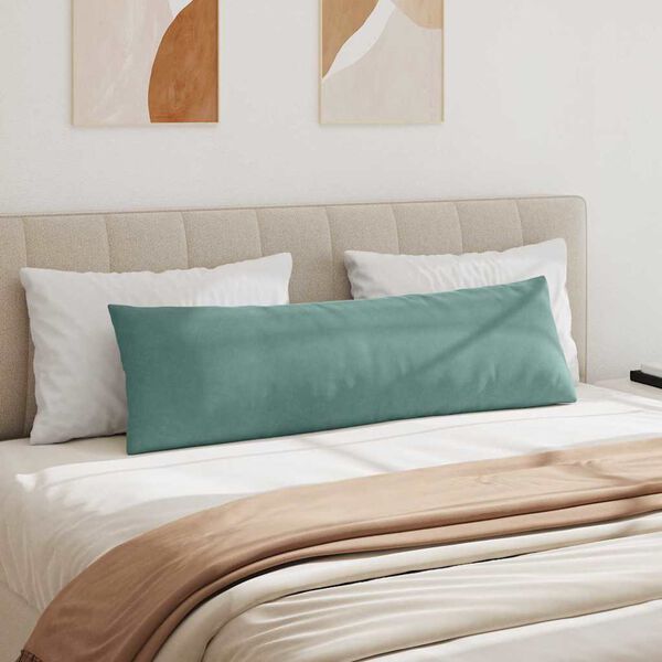 vidaXL Sofakuddar 2 pcs Havgr&ouml;n 145 x 40 cm Kordread tyg