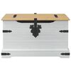vidaXL storage box med hylla Vit 78 x 78 x 45 cm Massiv furu