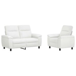 vidaXL Soffset 2 st Vit Tyg