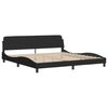 vidaXL Bed with Mattress "Hanko" Black 200x200 cm Velvet