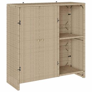 vidaXL F&ouml;rvaringssk&aring;p med hylla Beige 100 x 36 x 102 cm Rotting