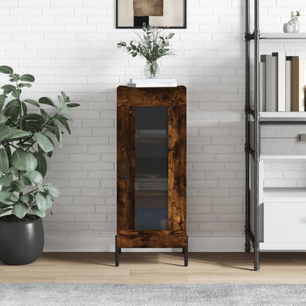 vidaXL Sk&auml;nk r&ouml;kf&auml;rgad ek 34,5x34x90 cm konstruerat tr&auml;