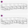 vidaXL Utomhussoffset med kudde 7 pcs Naturlig och Gr&auml;dde