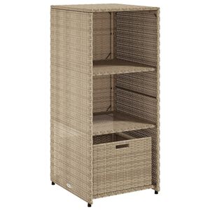 vidaXL Trädgårdsskåp beige 50x55x115 cm konstrotting