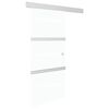 vidaXL Skjutd&ouml;rr ESG-glas och aluminium 90x212 cm silver