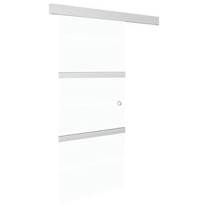 vidaXL Skjutd&ouml;rr ESG-glas och aluminium 90x212 cm silver