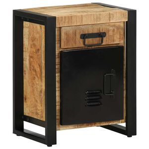 vidaXL Nattduksbord 40x30x50 cm massivt grovt mangotr&auml;