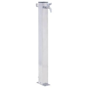 vidaXL Vattenpost 40 cm rostfritt st&aring;l fyrkantig