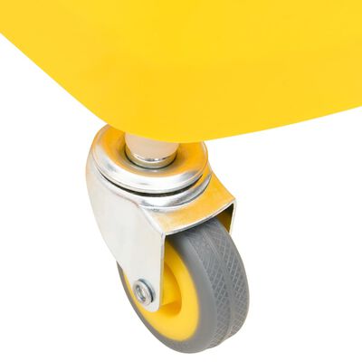vidaXL Städhink med moppvridare och hjul gul 20 l polypropylen