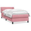 vidaXL Rams&auml;ng med madrass rosa 80x210 cm sammet