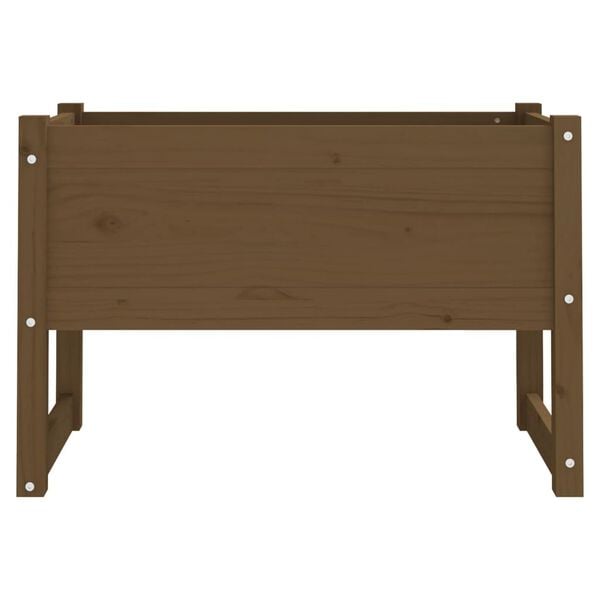 vidaXL Odlingslåda honungsbrun 78x40x52 cm massiv furu
