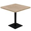 vidaXL Bistrobord MDF och st&aring;l fyrkantigt 80x80x75 cm ekf&auml;rgad