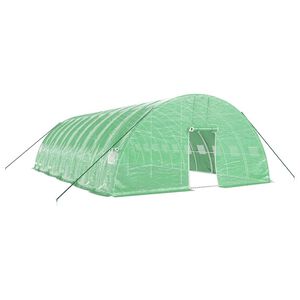 vidaXL V&auml;xthus med st&aring;lram gr&ouml;n 60 m&sup2; 10x6x2,85 m