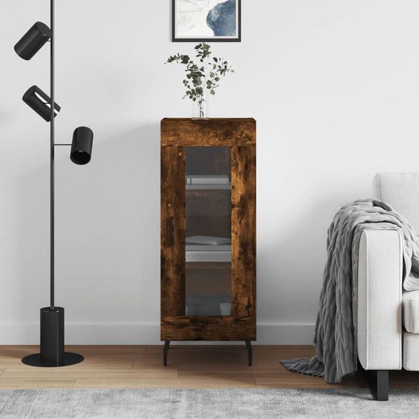 vidaXL Sk&auml;nk r&ouml;kf&auml;rgad ek 34,5x34x90 cm konstruerat tr&auml;