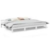 vidaXL S&auml;ngram familje utan madrass vit 240x200 cm massiv furu