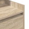 vidaXL S&auml;ngbord med 2 l&aring;dor sonoma ek 38x34x80 cm