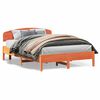 vidaXL S&auml;ngram utan madrass vaxbrun 150x200 cm massiv furu
