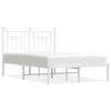 vidaXL S&auml;ngram med huvudgavel metall vit 120x200 cm