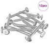vidaXL Tr&auml;skruvar 12 pcs Silver M6 x 70 mm St&aring;l