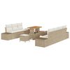 vidaXL Tr&auml;dg&aring;rdsoffset 10 st 9-Antal sittplatser Beige Poly rattan
