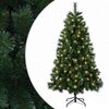 vidaXL Konstgjord julgran 120 cm 150 LED-lampor Varmvit PVC och metall