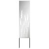 vidaXL Tr&auml;dg&aring;rds integritetssk&auml;rm Silver 32 x 140 cm Galvaniserat st&aring;l