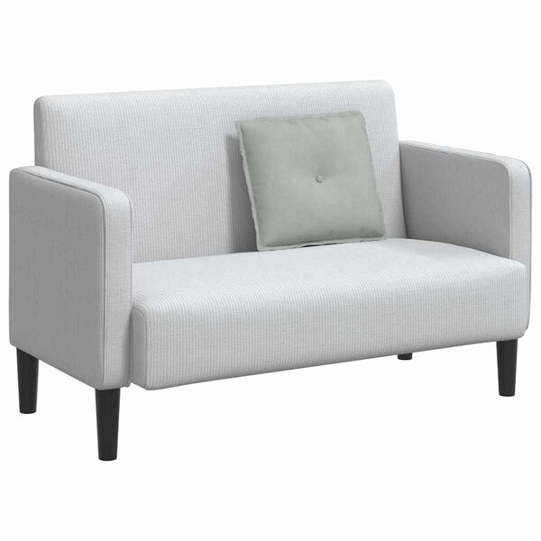 vidaXL Ryggkudde Ljusgrå 50 x 45 cm Kordread tyg