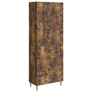 vidaXL Sk&aring;pset 2 st 66 x 34,5 x 90 cm Konstruerat tr&auml; R&ouml;kt ek