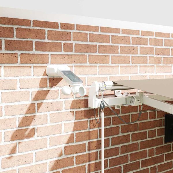 vidaXL Utf&auml;llbar markis Beige 450 &times; 300 cm Polyester och metall