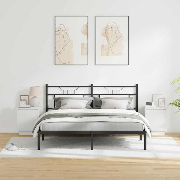 vidaXL Nattduksbord 2 pcs Vit 39 x 34,5 x 50 cm Konstruerat tr&auml;