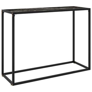 vidaXL Konsolbord svart 100x35x75 cm h&auml;rdat glas