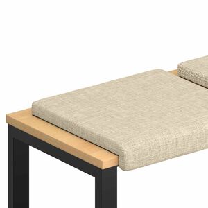 vidaXL B&auml;nk kudde 2 st Tyg Gr&auml;ddvit Djup 35 cm